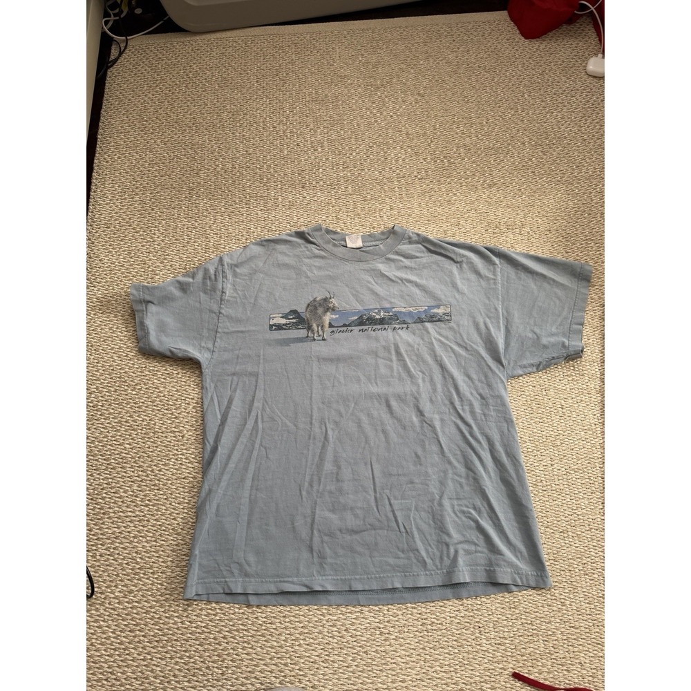 Vintage Glacier National Forest Mountain Goat T Shirt XXL